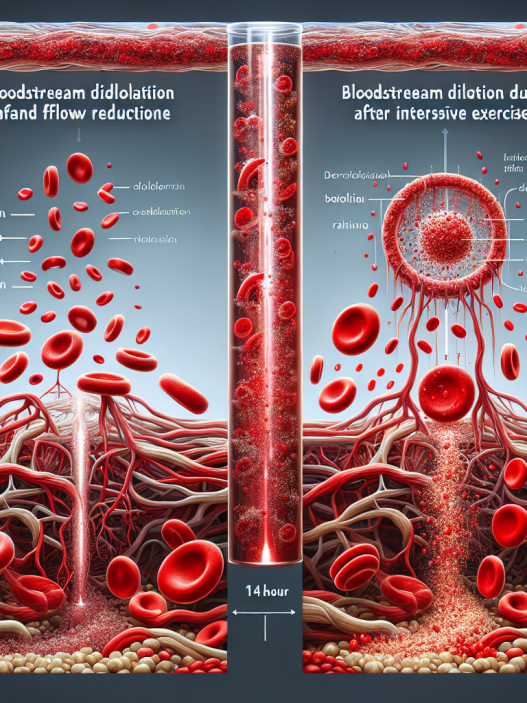 Perfusion de médicaments pour dilater et réduire le flux sanguin après une heure d'exercice